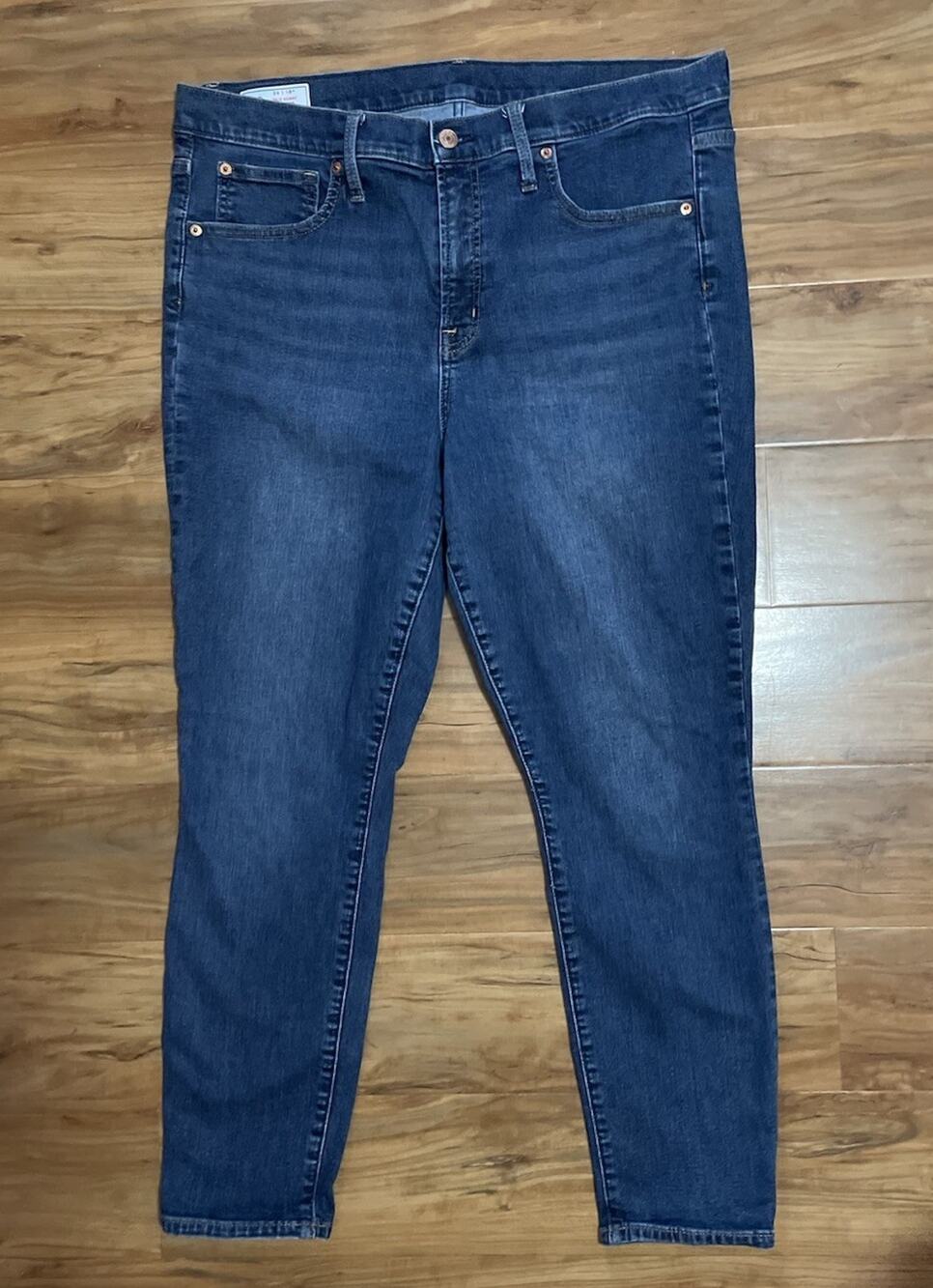 GAP True Skinny Jeans Womens 18R Dark Wash High Rise Stretch Denim